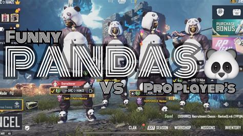 Funny Pandas 🐼 Vs Pro Players Pubg Mobile ♥️ Youtube