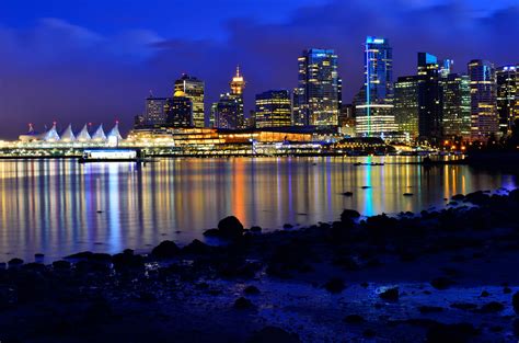 Download vancouver skyline stock vectors. vancouver skyline at night - HDR | d5100 HDR using nikkor ...