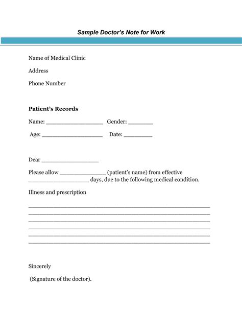 Fake Doctor Note Template Pdf Addictionary