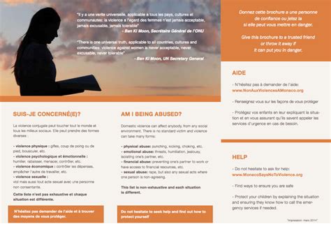 Stop Domestic Violence Brochure Page 2 Monaco Reporter