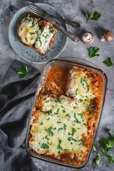 Vegetarian Zucchini Lasagna W Mushroom Bolognese