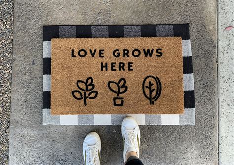 Love Grows Here Spring Doormat