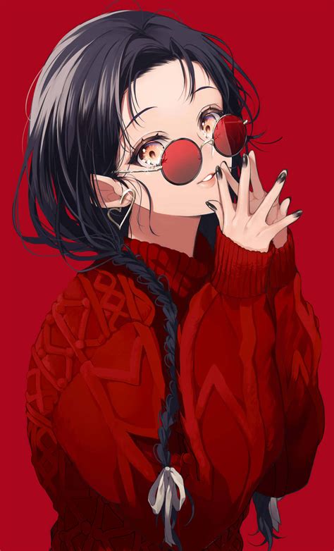 Download Anime Girl Red Pfp Wallpaper
