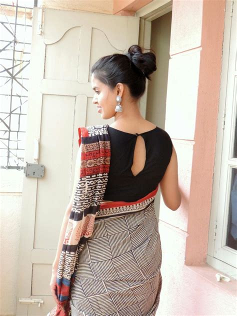 again me kalamkari saree paired with black boat neck blouse kalamkari oxidizedjumka love