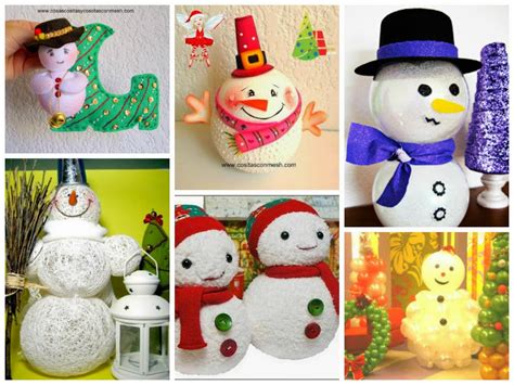 Manualidades navideñas con muñecos de nieve Manualidades