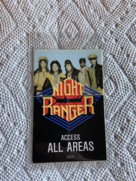 Vintage Rare Early 1980s Night Ranger Access All Areas Laminate Backstage Pass 1000 Picclick