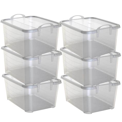 Life Story Clear Stackable Closet And Storage Box 55 Quart Containers 6