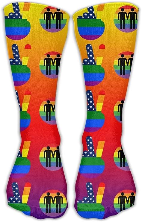 Hairuiyd Knee High Socks Lgbt Gay Lesbian Pride Women S 30 Cm Work Stance Athletic