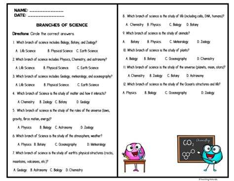 Branches Of Science Scavenger Hunt And Quiz Made By Teachers