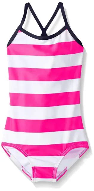 Big Girls Layla Beach Sport Banded One Piece Swimsuit Pink Size 14 Ofyo 998 Picclick