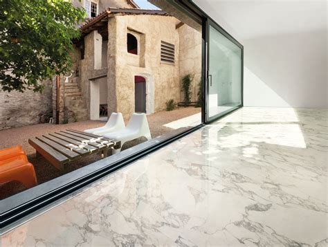 White 750 X 1500 Mm Marble Effect Porcelain Tile Ultra Marmi