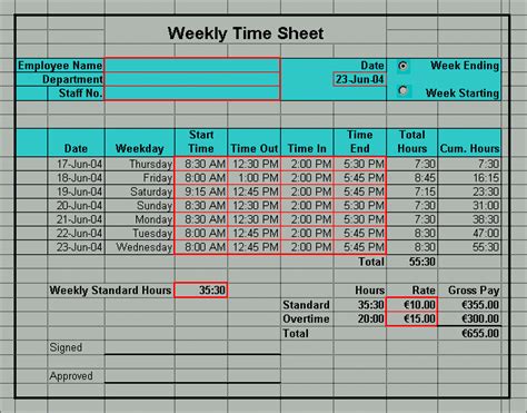 Excel Timesheet Templates Ready To Use Out Of The Box