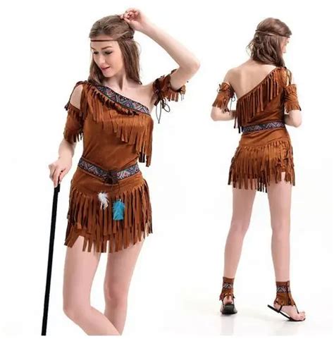 Buy Ladies Native American Indian Wild West Fancy Dress Party Costume Adult