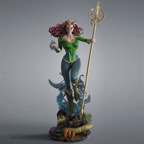 Mera Queen Of Atlantis Modèle 3d Prêt à Imprimer Stl