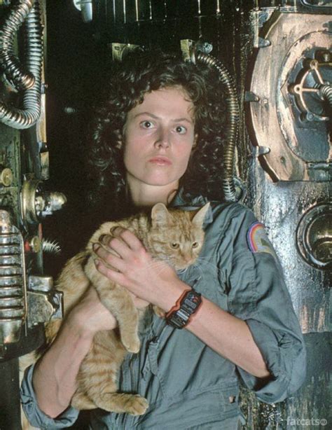 Jonesy The Cat And Warrant Officer Ellen Ripley From The Nostromo