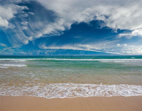 Coastline At Empty Sea And Beach Background Stock Image Image Of