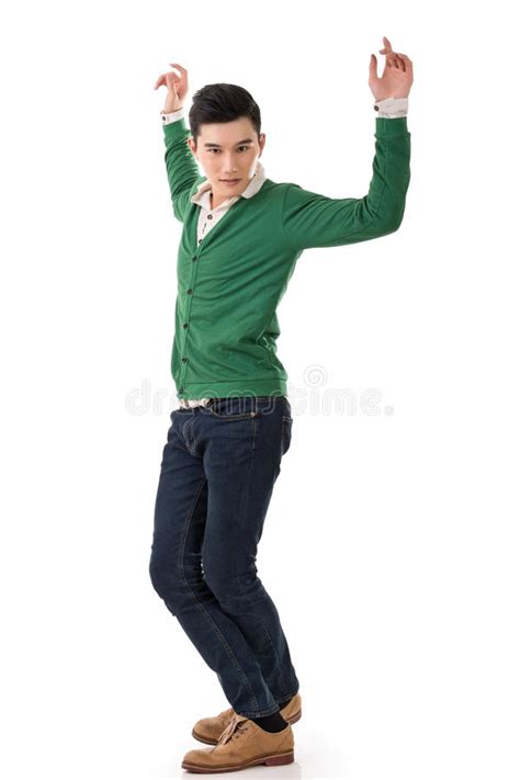 Asian Guy With Dramatic Pose Stock Photo Image Of Casual Korean