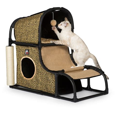 Prevue Pet Products 27 Catville Loft Cat Furniture Leopard Walmart