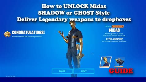 How To Unlock Midas Ghost Or Shadow Style Deliver Legendary Weapons
