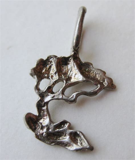 Vintage Charm Sterling Silver Lone Cypress Tree Monterey California