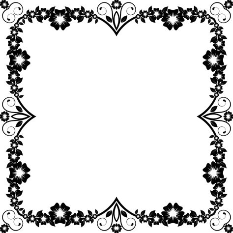 vintage borders png - Clipart Of Borders And Frames Clipart Christmas Borders - Flower Frame ...