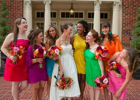 5 Rainbow Colors Bridesmaid Dresses Alstroemeria