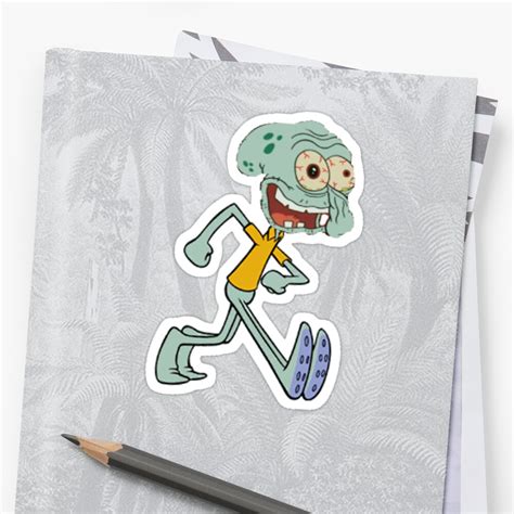 Crazy Squidward Stickers By Annie Rosenthal Redbubble