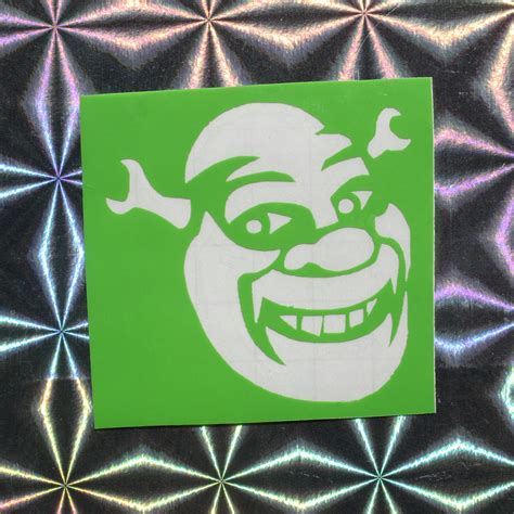 Shrek Smile Vinyl Sticker Decal Funny Meme Bumper Stickers Etsy