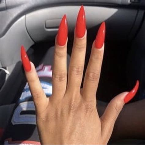 Pin By Niah S On Everything Red Acrylic Nails Long Red Nails Red Stiletto Nails
