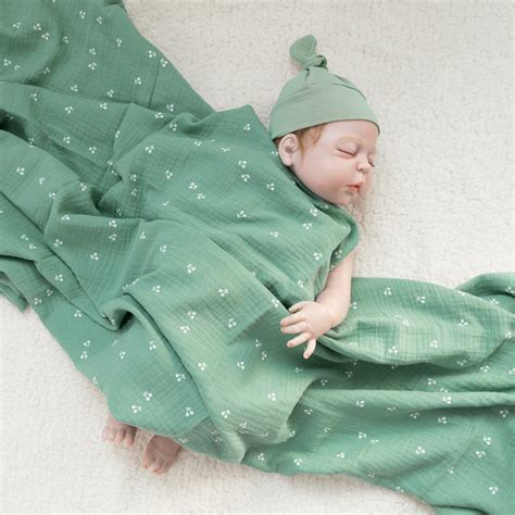 Softened 100 Organic Cotton Muslin Baby Print Swaddle Blanket