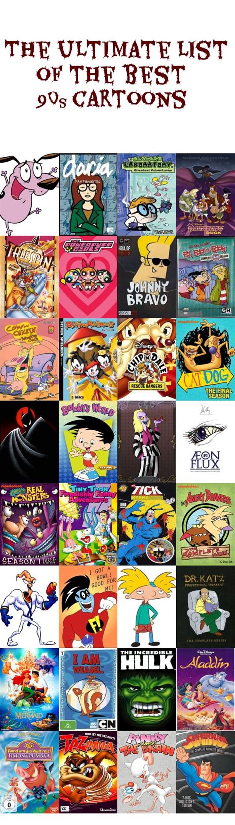 The Ultimate List Of The Best 90s Cartoons Best 90s Cartoons 90s