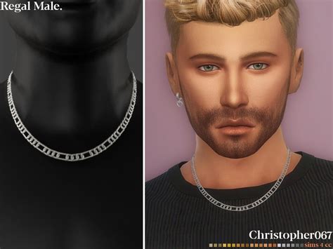 The Sims Sims Cc Sims 4 Piercings Gold Chains For Men Mens Chain