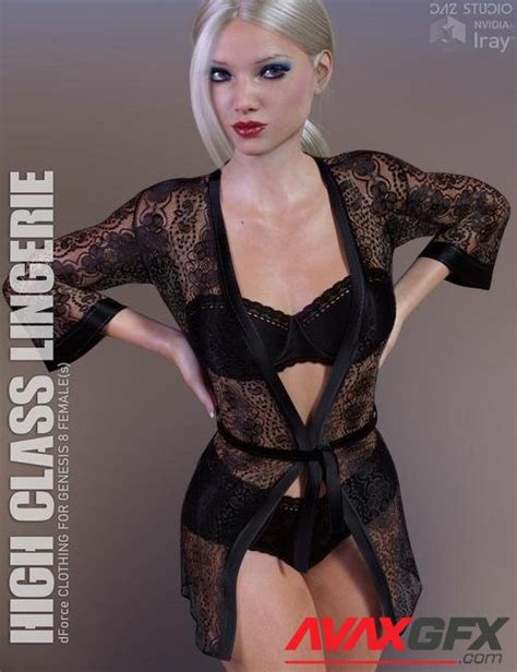 high class lingerie for genesis 8 females daz 3d models