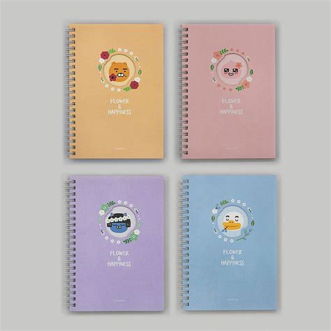 Kakao Friends Flower Note Pads Notebooks Paper Diary Journal Lined