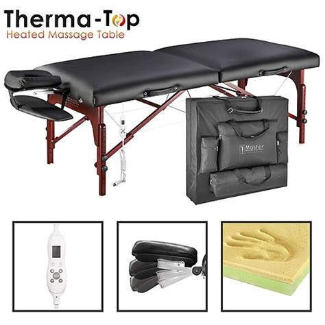 Master Massage Therma Top Massage Table 31 Black 28610 Staples