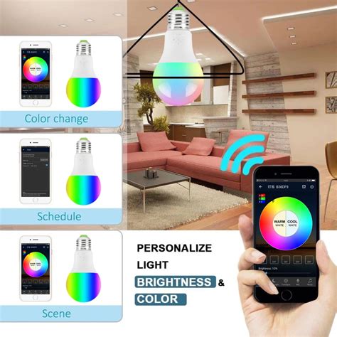 New Wifi Smart Led Bulb Lights E27 Rgb Color Changing Dimmable Light