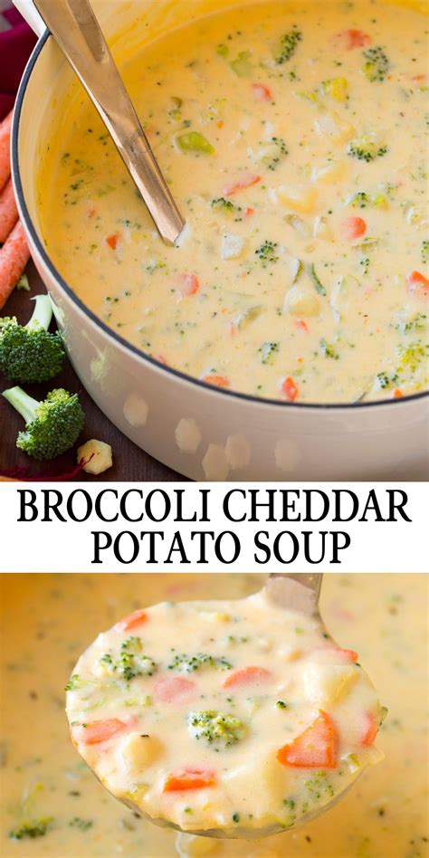 Cheddar Broccoli Potato Soup This Is Creamy Comforting And Utterly