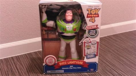 Toy Story 4 Buzz Lightyear With Interactive Drop Down Action New 12