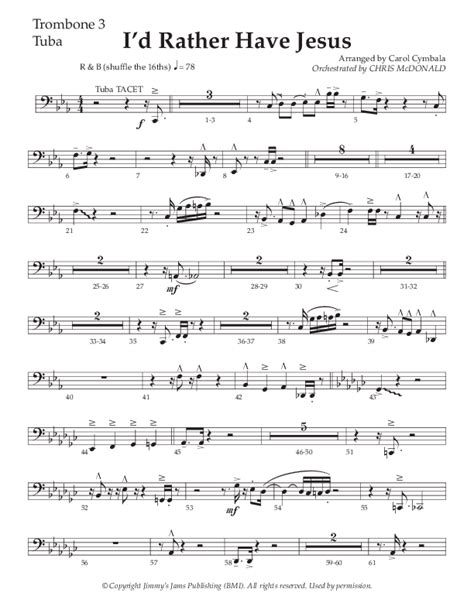 i d rather have jesus choral anthem satb trombone tuba sheet music pdf the brooklyn