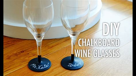 Diy Chalkboard Wine Glasses With Mr Kate Ultimate Holiday Giving