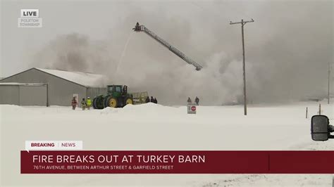 Fire Breaks Out At Turkey Barn Youtube