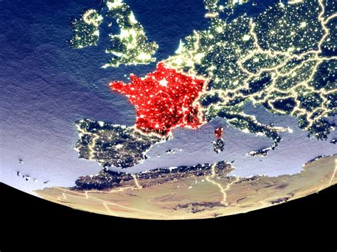 France At Night From Space Stock Photo Image Of Countries 135779846