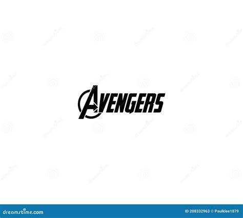 Avengers Logo Editorial Illustrative On White Background Editorial