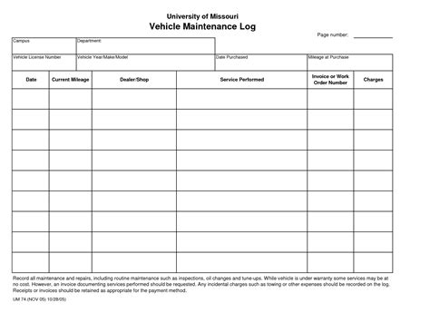 A very simple, customizable log sheet for various small business purposes. 7 Best Images of Printable Vehicle Repair Log - Free ...