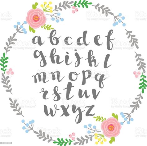 Hand Lettering Alphabet Stock Illustration - Download Image Now - iStock
