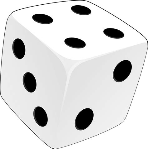 White Dice With Black Spots Clipart Free Download Transparent Png