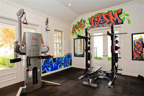 Soll Contemporary Home Gym Orange County By Burkhart Brothers