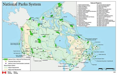 National Parks Map Usa Canada