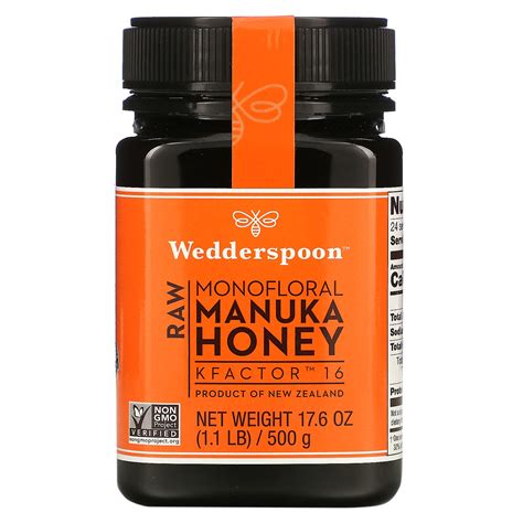 Wedderspoon Raw Monofloral Manuka Honey Kfactor Lb G