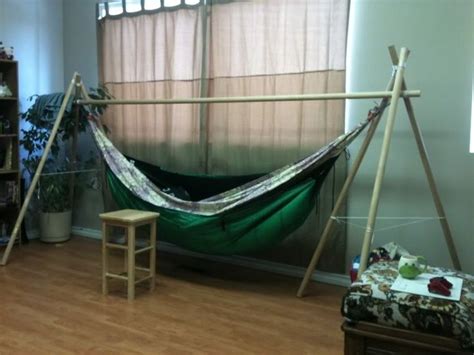 10 diy hammock stand ideas that you can make this weekend craft directory diy hammock unique furniture design hammock stand. Diy Hammock Chair Stand with Simple Frame and Catchy Fabric Color Appealing DIY Hammock Chair ...